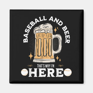 Baseball Älskare Funny Quote Beer Älskare Beer Dri Magnet
