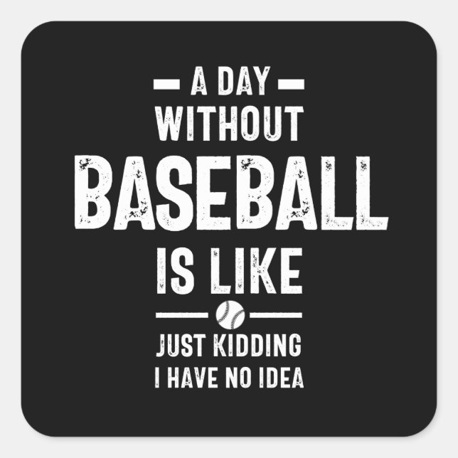 baseball älskare fyrkantigt klistermärke (Framsida)