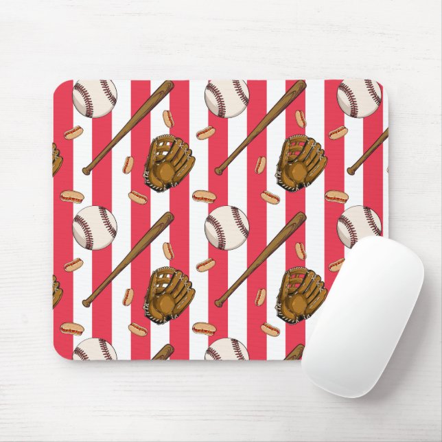 Baseball Älskare Mousepad Musmatta (Med mus)