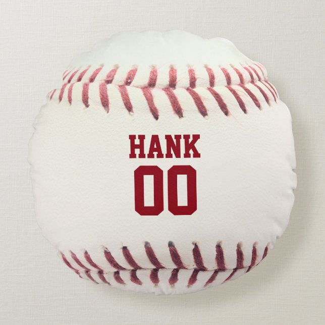 Baseball Älskare Personlig Pillow Rund Kudde (Framsidan)