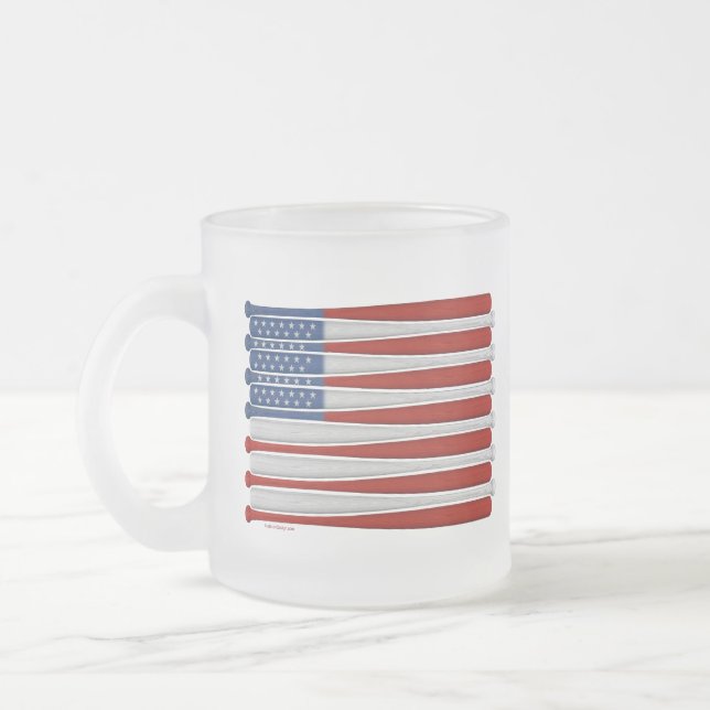 Baseball America (USA) Frosted Glass Coffee Mugg (Vänster)