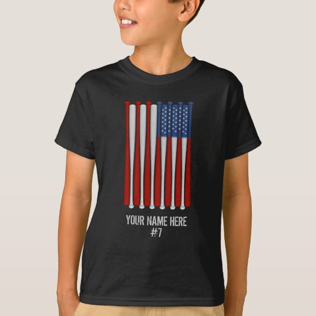 Baseball America (USA) Personlig T-Shirt (Framsida)