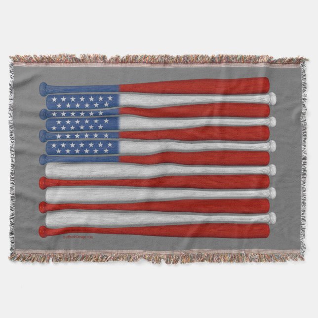 Baseball America (USA) Throw Blanket Filt (Framsidan)