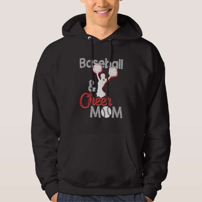 Baseball And Cheer Mom Shirt, Baseball Lover, Moth Hoodie (Framsida)
