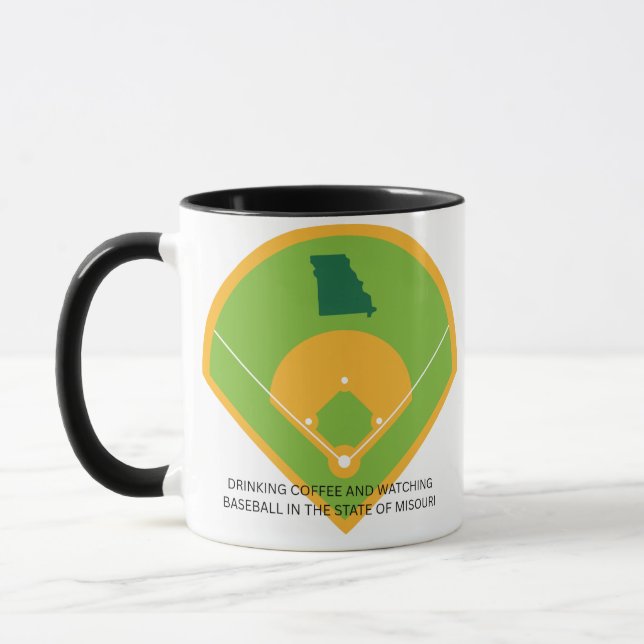 Baseball and Coffee in Missouri  Mugg (Vänster)