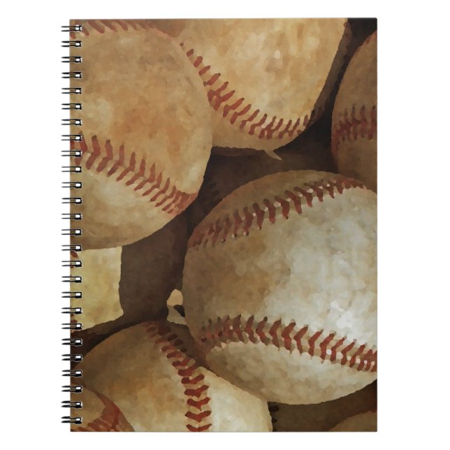 Baseball Anteckningsbok Med Spiral (Framsidan)