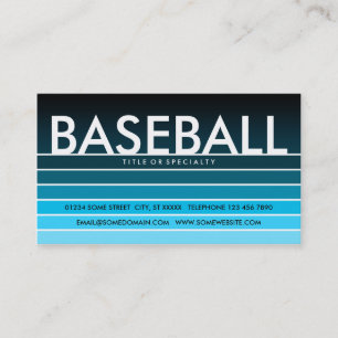 BASEBALL aqua swatch Visitkort