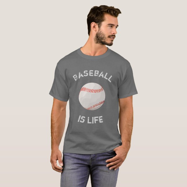 Baseball är Life Baseball - Idrotten T Shirt (Hel framsida)