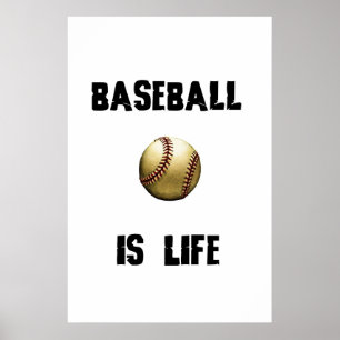 Baseball är liv poster