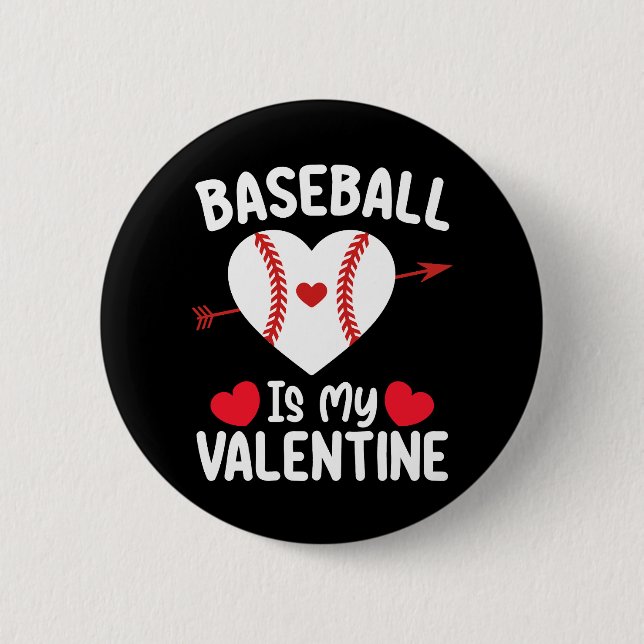 Baseball är min Alla hjärtans dags sport Knapp (Framsida)