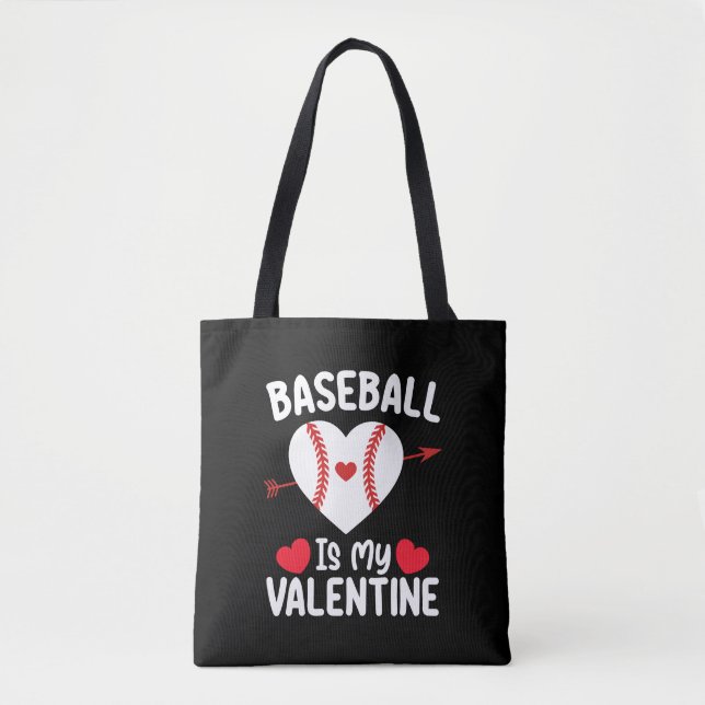 Baseball är min Alla hjärtans dags sport Tygkasse (Framsida)