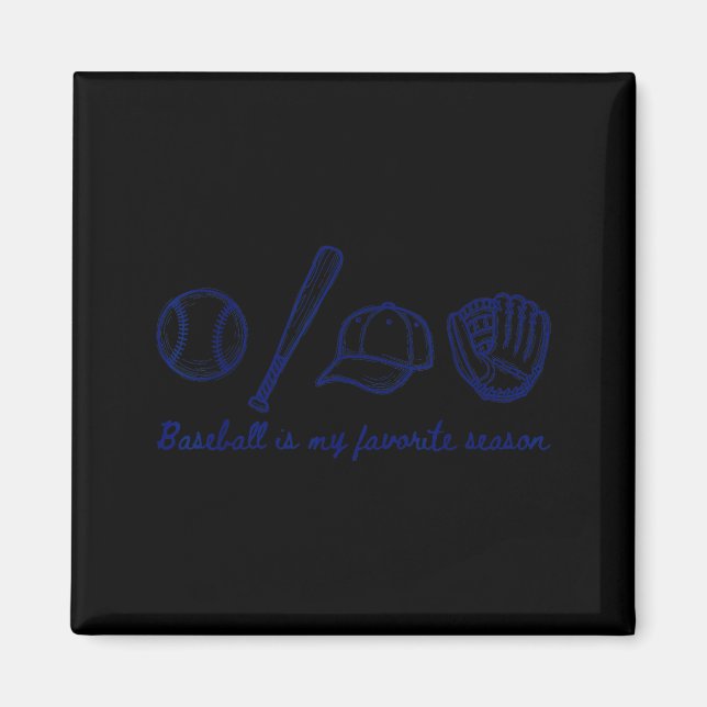 Baseball är min favorit säsong Sport Minimalist L Magnet (Framsidan)
