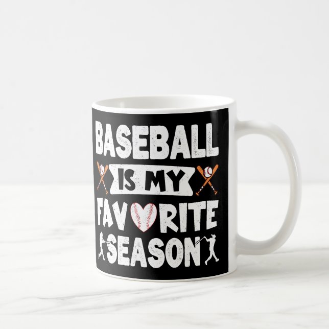 Baseball är min favoritårstid, Roligt baseball Kaffemugg (Höger)