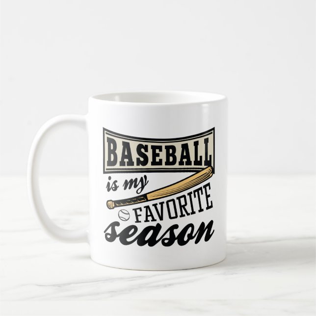 Baseball är min favoritsäsong kaffemugg (Vänster)