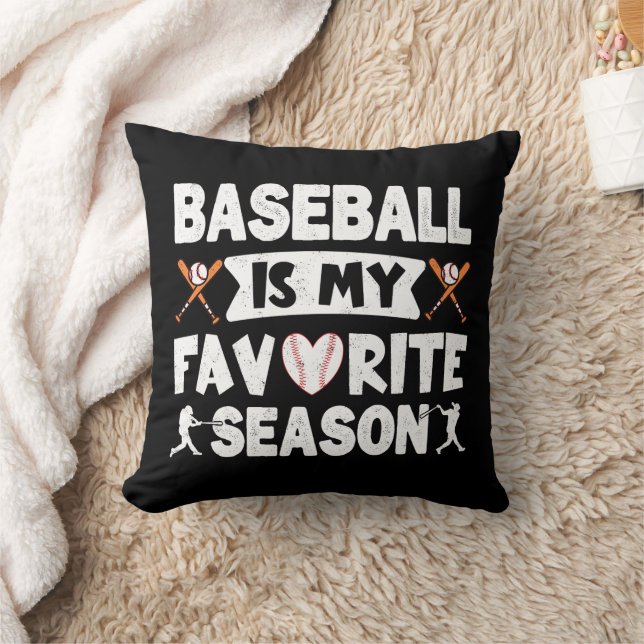 Baseball är min favoritsäsong. kudde (Filt)