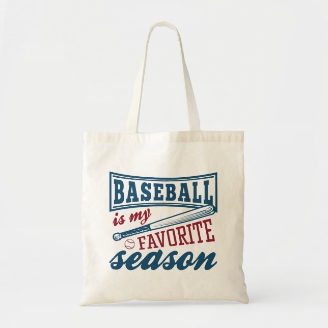 Baseball är min favoritsäsong tygkasse (Framsidan)
