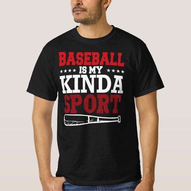 Baseball är min Manar i idrott T Shirt (Framsida)