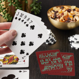 BASEBALL ÄR MIN SYLT lustiga typografiska baseboll Casinokort