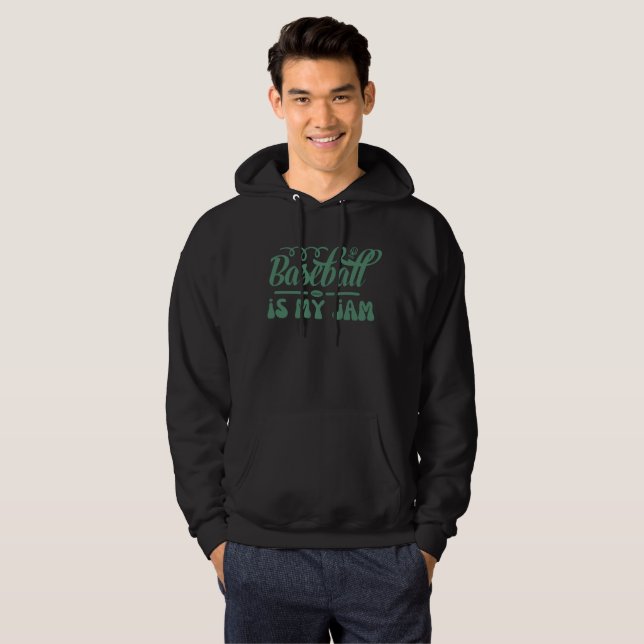 BASEBALL ÄR MIN SYLT lustiga typografiska baseboll Hoodie (Hel framsida)