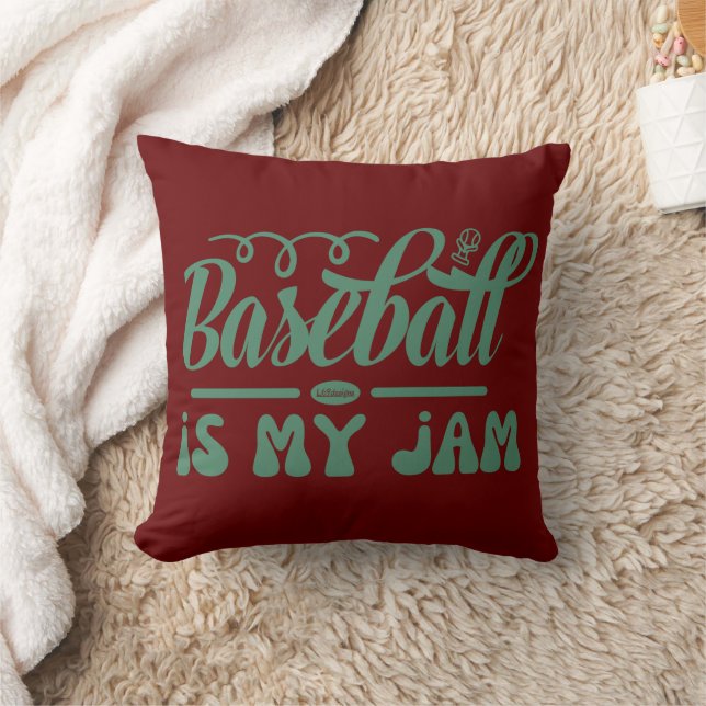 BASEBALL ÄR MIN SYLT lustiga typografiska baseboll Kudde (Filt)