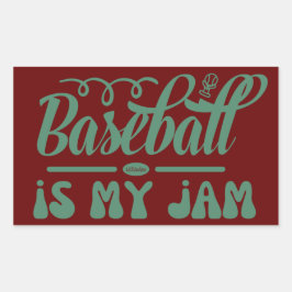 BASEBALL ÄR MIN SYLT lustiga typografiska baseboll Rektangulärt Klistermärke