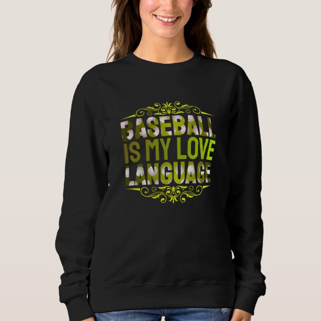 baseball är mitt kärleksspråk t shirt (Framsida)