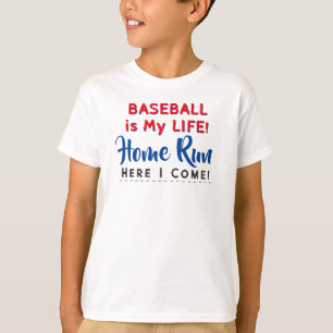 Baseball är mitt Life Home Springa Player-nummer T Shirt