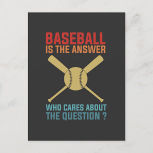 Baseball är svaret vem bryr sig om vykort