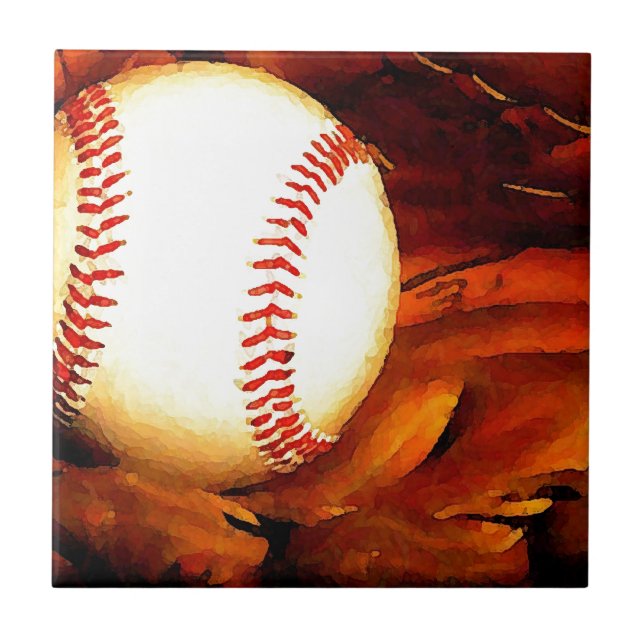 Baseball Art Kakelplatta (Framsidan)