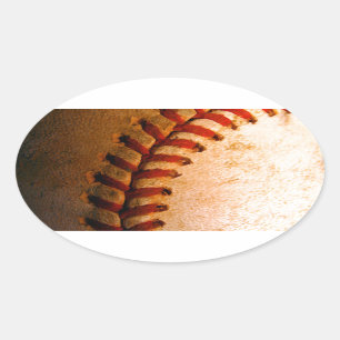 Baseball Art Ovalt Klistermärke