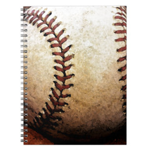 Baseball Artwork Anteckningsbok Med Spiral