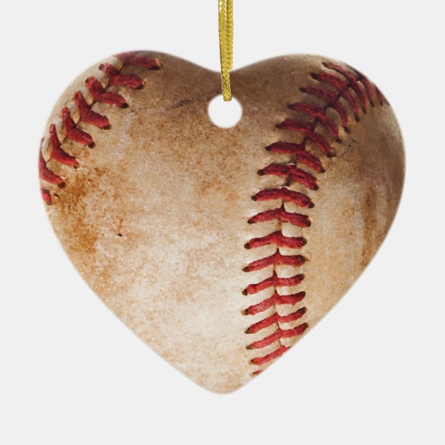 Baseball Artwork Julgransprydnad Keramik (Framsidan)
