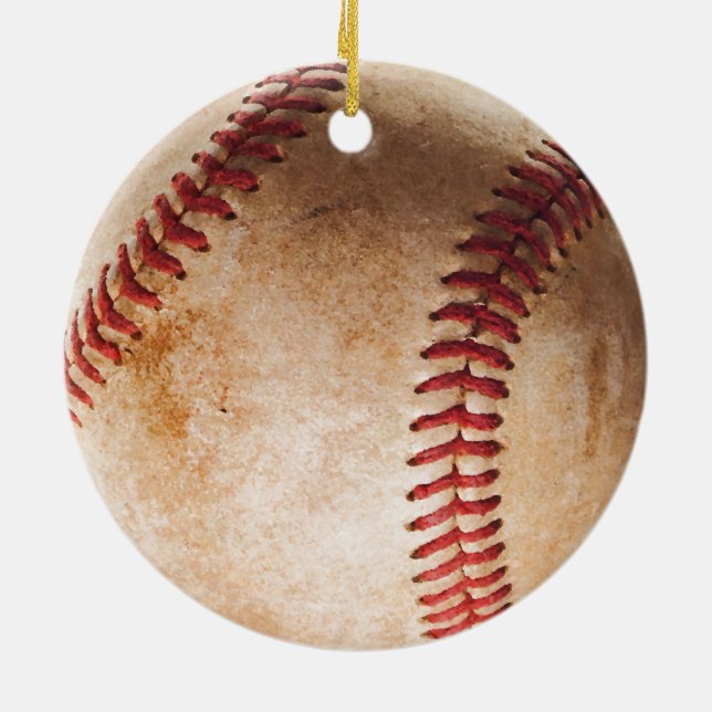 Baseball Artwork - julprydnader Julgransprydnad Keramik (Baksidan)