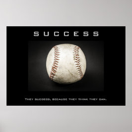 Baseball Artwork Motivational Inspire lyckades Poster