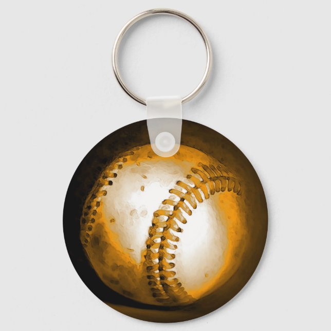 Baseball Artwork Nyckelring (Framsida)