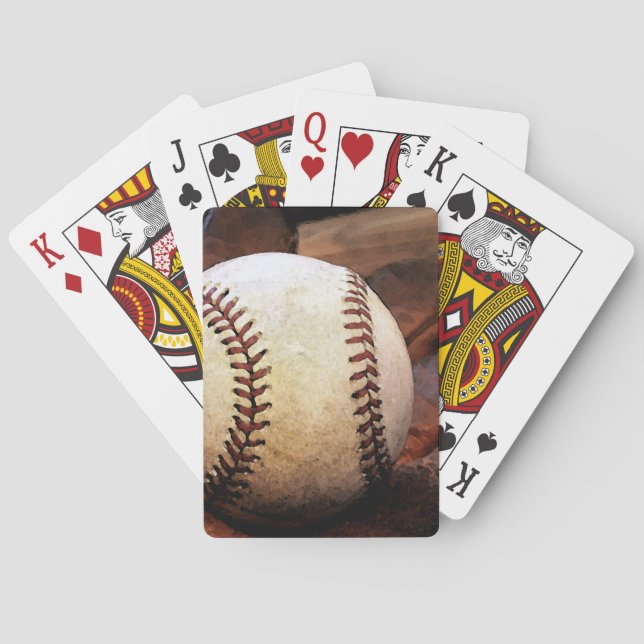 Baseball Artwork Spel Kort (Baksidan)