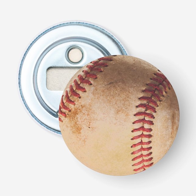 Baseball Artwork Vintage Flasköppnare (Framsidan)
