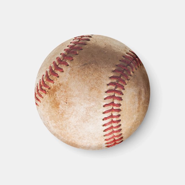 Baseball Artwork Vintage Magnet (Framsidan)