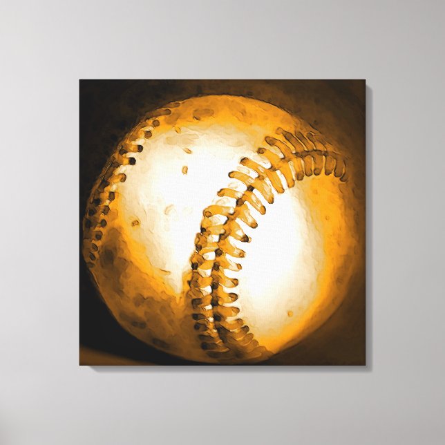 Baseball Artwork Wrapped Canvas (Framsida)