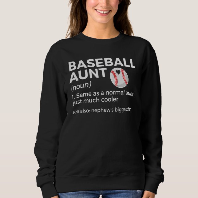 Baseball Aunt Definition Nephew's Biggest Fan T Shirt (Framsida)