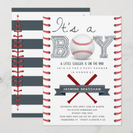 Baseball Baby Shower Det är en pojke Inbjudningar