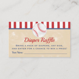 Baseball Baby Shower Diaper Raffle Biljett Tilläggskort