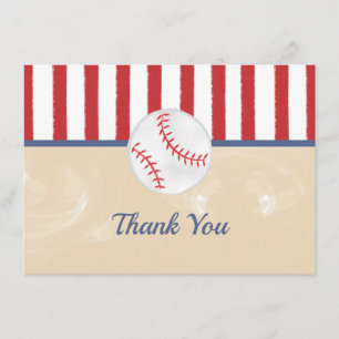 Baseball Baby Shower eller Birthday Tackkort Tack Kort