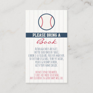 Baseball Baby Shower har ett Bok-kort Visitkort