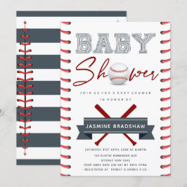 Baseball Baby Shower Inbjudningar