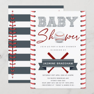 Baseball Baby Shower Inbjudningar