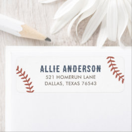 Baseball Baby Shower Party Returadress Returadress Etikett