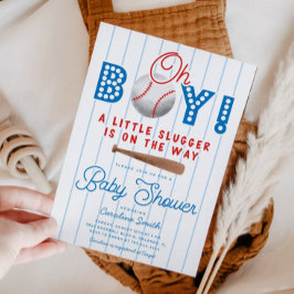Baseball Baby Shower-sport tema Inbjudningar