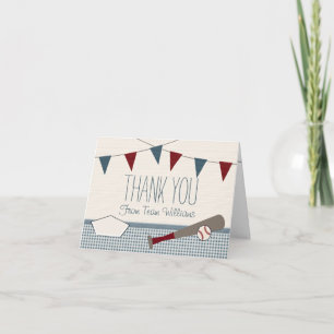 Baseball Baby Shower, tack för dina kort