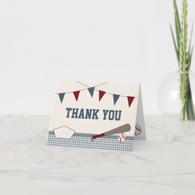 BASEBALL BABY SHOWER TACK KORT (Framsida)